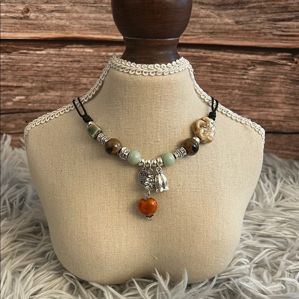 「SOLD」Vintage Bohemian Style: Handmade Wealth - attracting Necklace